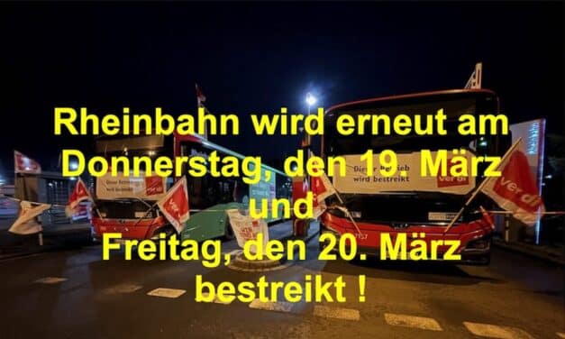 Jetzt auch Freitag: Warnstreiks im NRW-Nahverkehr weiten sich aus – Busse und Bahnen bleiben zwei Tage im&nbsp;Depot