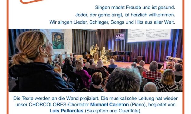 „Sing mit!” – Chorcolores lädt wieder zum gemeinsamen Singen ein