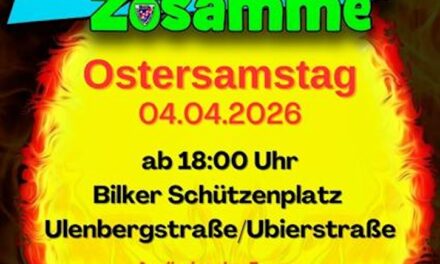 Tradition und Gemeinschaft: Osterfeuer auf dem Bilker Schützenplatz