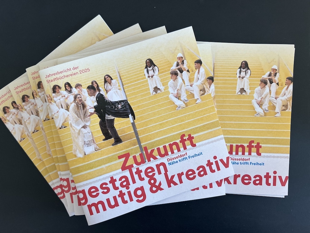 Die Stadtbüchereien Düsseldorf blicken in ihrem Jahresbericht 2025 auf ein erfolgreiches Jahr zurück. Rund zwei Millionen Menschen besuchten 2025 die Stadtbüchereien © Stadtbüchereien Düsseldorf