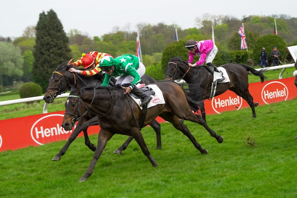 New Emerald siegt unter Sibylle Vogt in der Kalkmann-Frü hjahrs-Meile, Gr.3 © LB / Olaf Oidtmann