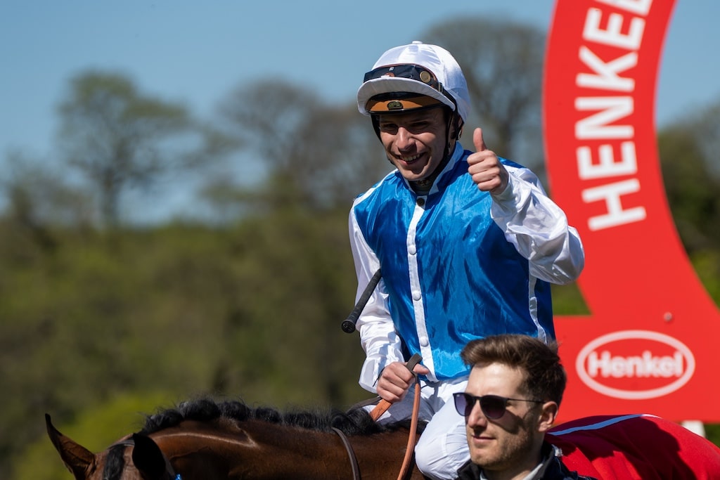 Indifferente siegt unter Hugo Journiac im Henkel-Stutenpreis © LB / Olaf Oidtmann