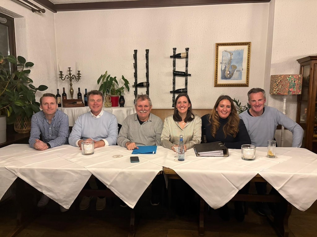 Der neue Vorstand von Handwerk & Handel(vl): Jasper Jahn, Thomas Schnalke, Ferdinand Wolff, Vanessa Zelletta, Svenja Geissler, Jörg Thewes © Handwerk & Handel Angermund
