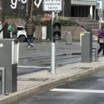 Die Polleranlage an der Mühlenstraße wieder außer Betrieb © Lokalbüro