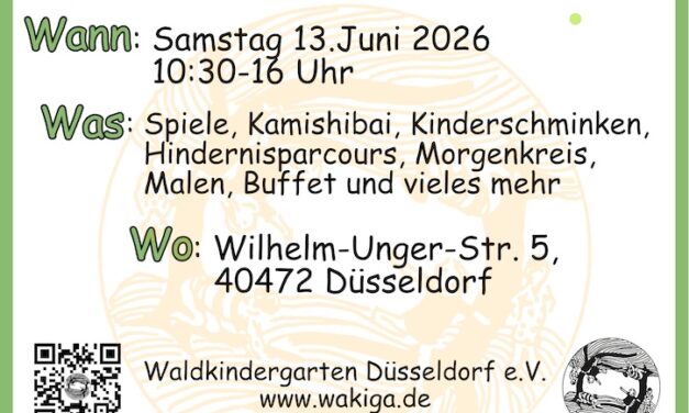 Waldkindergarten in Düsseldorf lädt zum Sommerfest – noch Betreuungsplätze frei