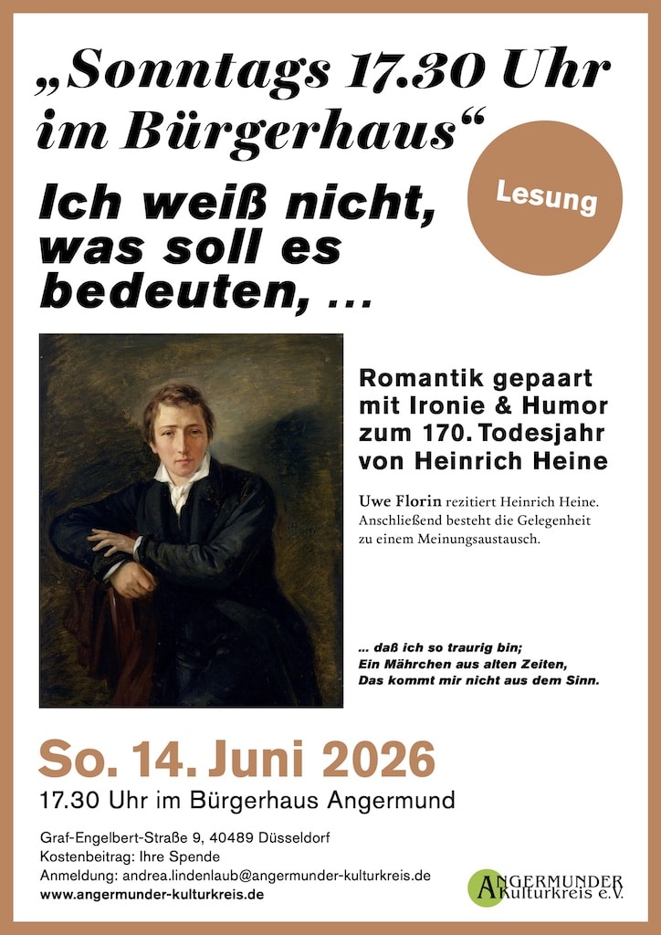 26-05 Plakat Lesung Heine Plakat Lesung Heinrich Heine
