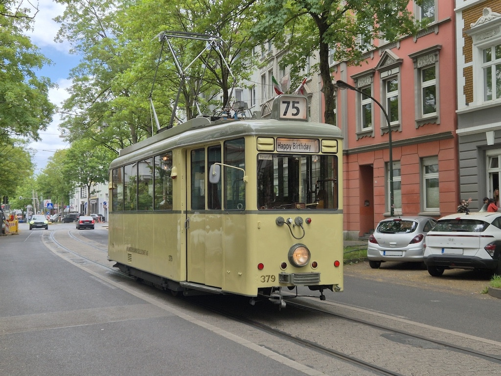 Triebwagen 379 feiert 2026 seinen 75. Geburtstag. © Rheinbahn Düsseldorf