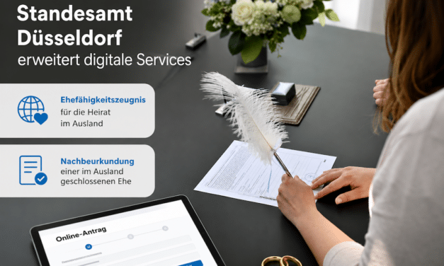 Standesamt Düsseldorf: Ehefähigkeitszeugnis und Auslandsheirat jetzt online beantragen