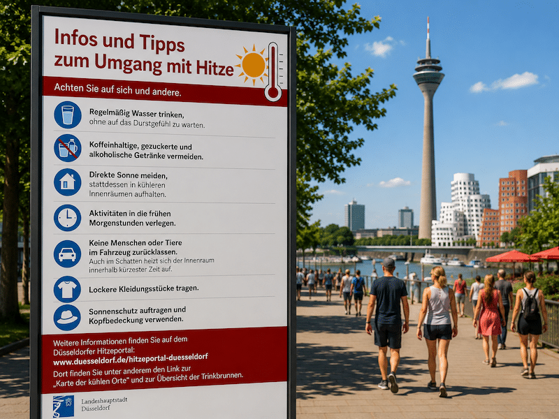 Gesundheitsamt warnt vor Hitze: Tipps für Düsseldorfer