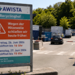 Hitze: Düsseldorfer Recyclinghöfe schließen früher