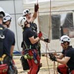 Rheinkirmes: Übung der Höhenretter begann mit echtem Einsatz