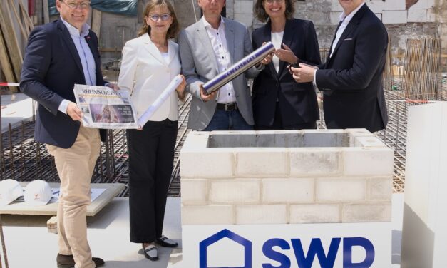 Grundstein für neues Wohnquartier in Garath gelegt: 35 Wohnungen entstehen auf altem Heizwerk-Fundament