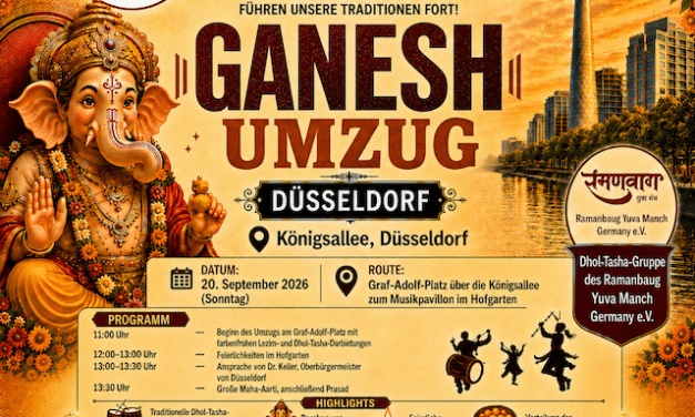 Indische Gemeinschaft feiert traditionelles Fest mit Umzug, Musik und Segnung