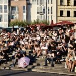 Sonnenfinsternis über Düsseldorf: Von der Burgplatztreppe bis zur Schönen Aussicht