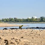 Rheinpegel in Düsseldorf erreicht neuen Tiefstand