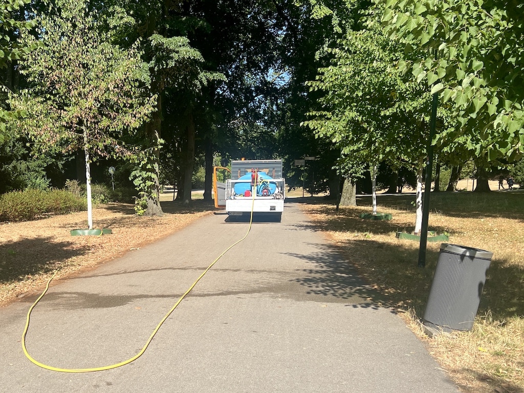 Bewässerung der Bäume im Hofgarten © Lokalbüro