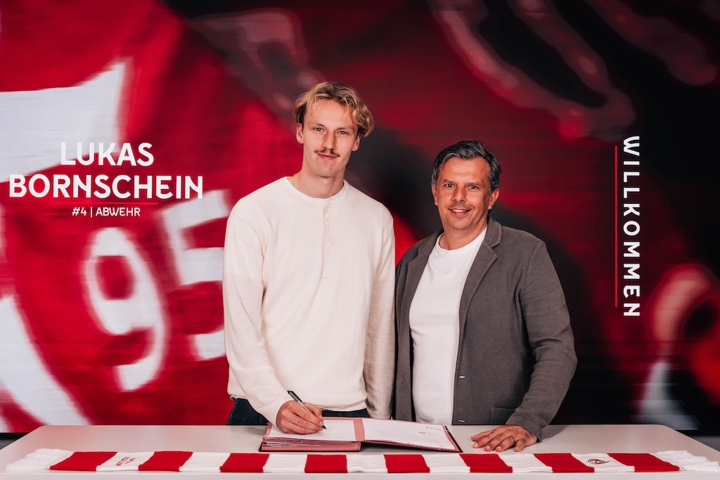 Lukas Bornschein und  Samir Arabi, Sportvorstand © Fortuna Düsseldorf