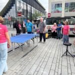 Schwung, Sport und echte Power: Die „Pingpong Powerfrauen” machten Halt auf dem Düsseldorfer Schadowplatz