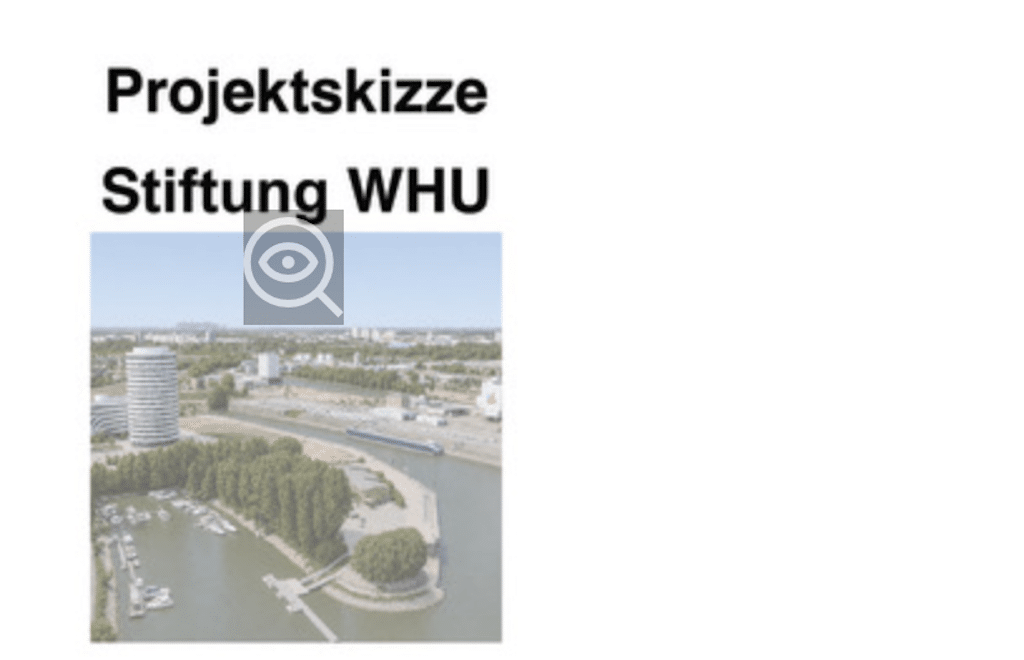 Projektskizze und Pressemeldung zur Vorstellung der WHU - Otto Beisheim School of Management © Landeshauptstadt Düsseldorf