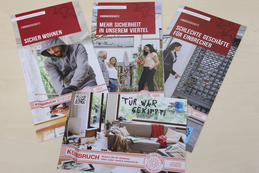 Infomaterial der Polizei