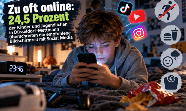 Fast jeder vierte junge Düsseldorfer sitzt zu lange vor dem Bildschirm